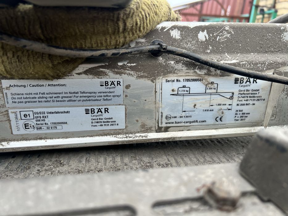 Bar Cargolift слайдер 2500 гидролапата