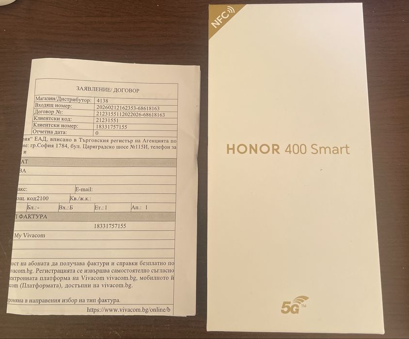 Чисто Нов Honor 400 Smart 128 Gb 2Години Гаранция