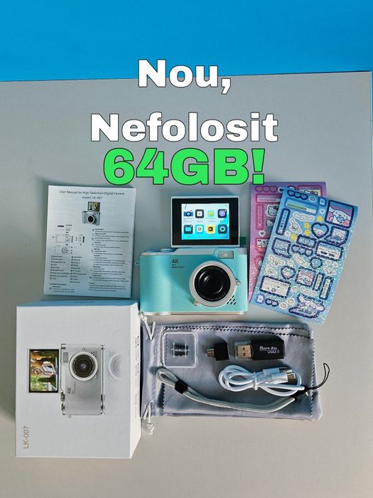 Nou-nouț Cameră Digitală 4K Y2K - Kit Complet Sigilat 64GB