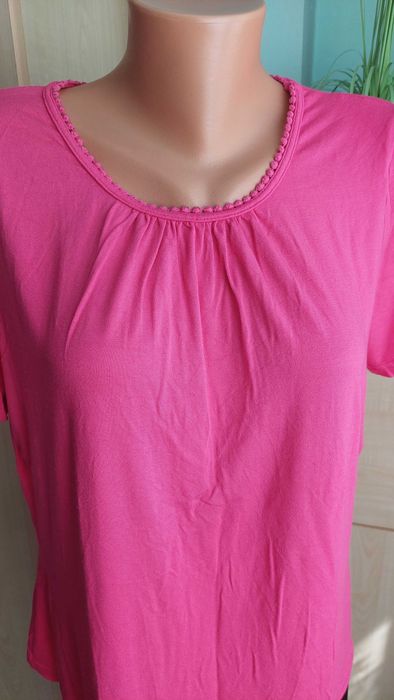 Розова лятна блуза с къс ръкав