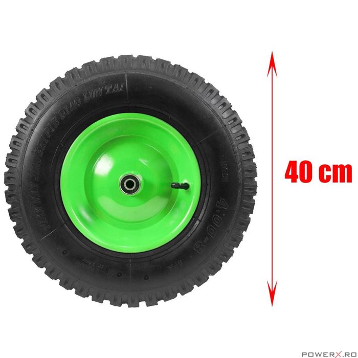 Roata pentru roaba, carucior 400x 92, ax 1 mm, janta 220 mm, Verke