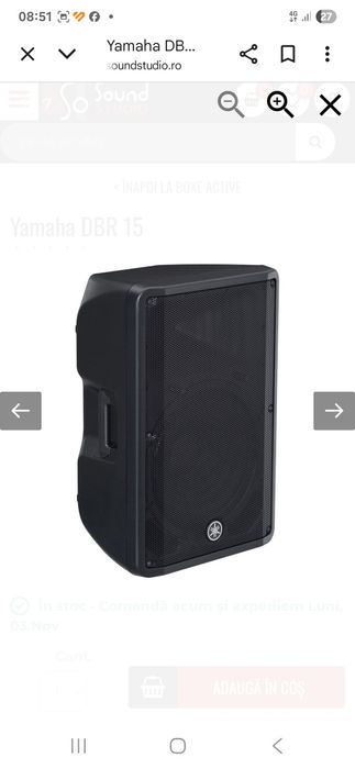 Boxe active yamaha dbr 15