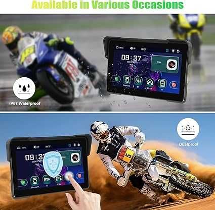 Ecran CarPlay pentru motocicletă CAMECHO, 7"