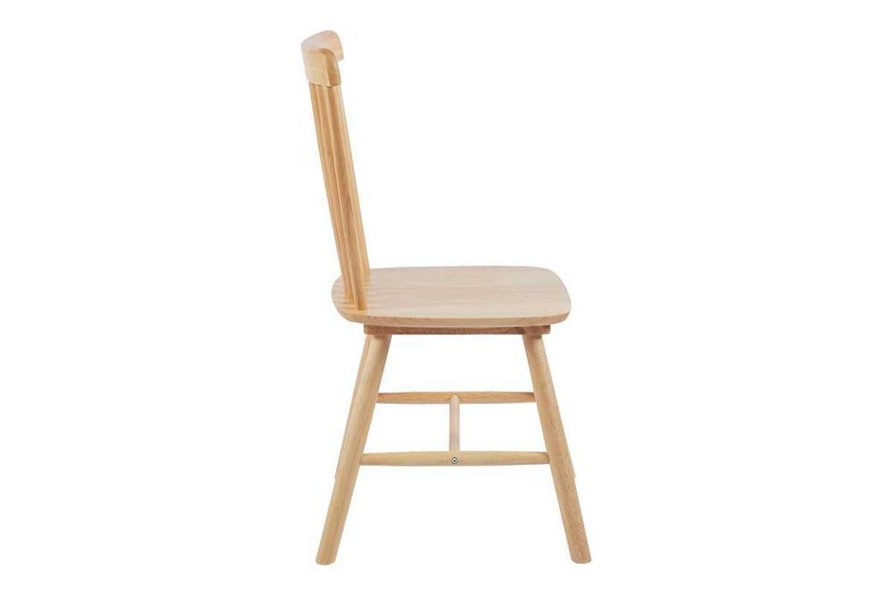 Трапезен стол Puzzle-home Melia, Каучуково дърво, Два цвята,45x51x87cm