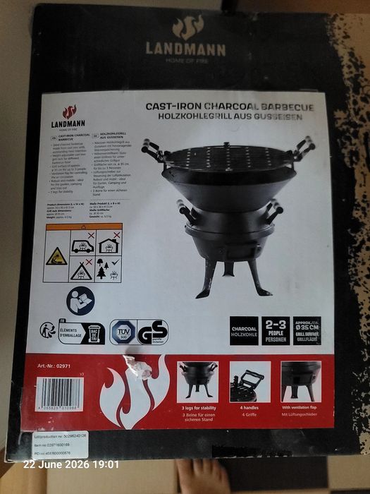 Gratar portabil fonta