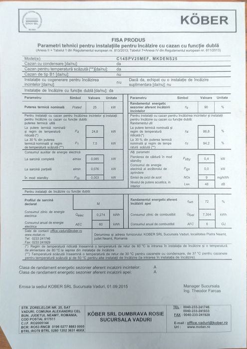 Centrala termica Motan MKDEN 25 -  Schimbător căldură defect