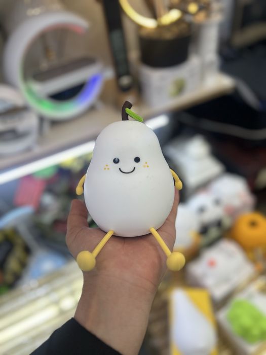 Ночник груша, светодиодный беспроводной силиконовый светильник