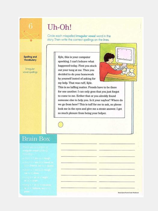 Brain Quest Workbook Grade 4 English Paperback 320 Pages A4