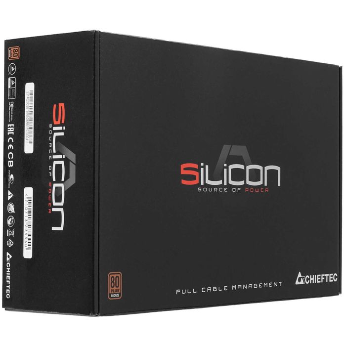 CHIEFTEC Silicon 650Wt 80Plus Bronze/ модульный, 24pin\PCI-E 6+2PIN(x2