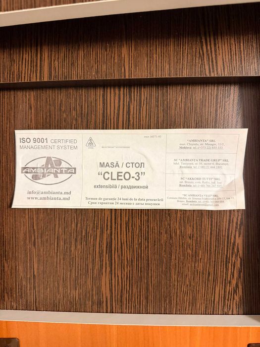 Vand Masa Dining Extensibila