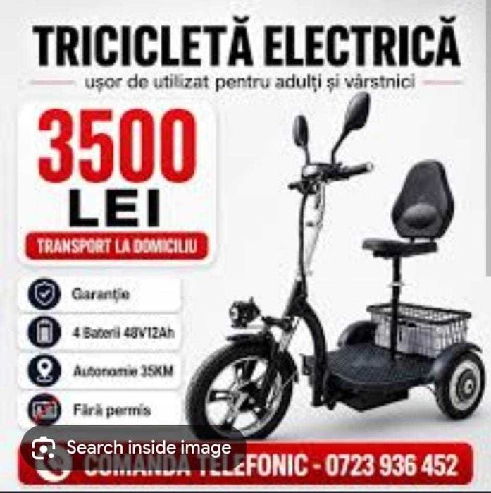 Vând tricicletă electrică aproape nouă