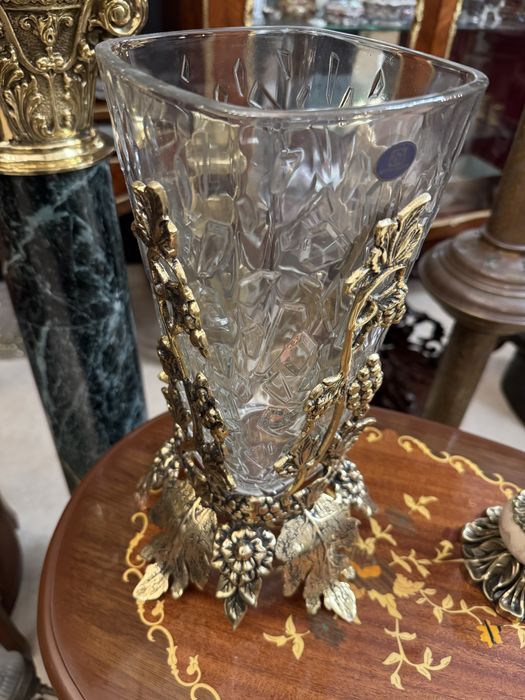 Suport din bronz masiv- vas cristal