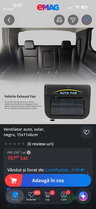 Ventilator solar auto