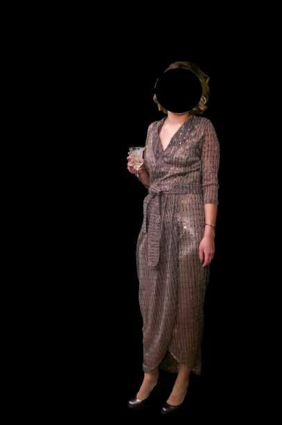 Вечернее блестящее платье