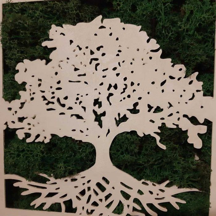 Tablou Copacul Vietii licheni stabilizati 30X30cm