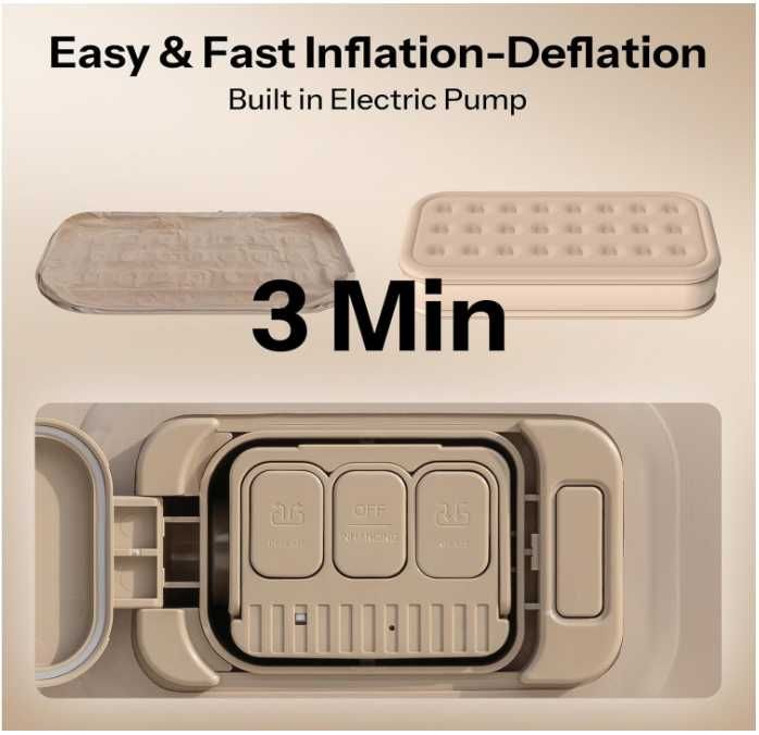 Матрас надувной-200х180х25 см Насос и доставка бесплатно