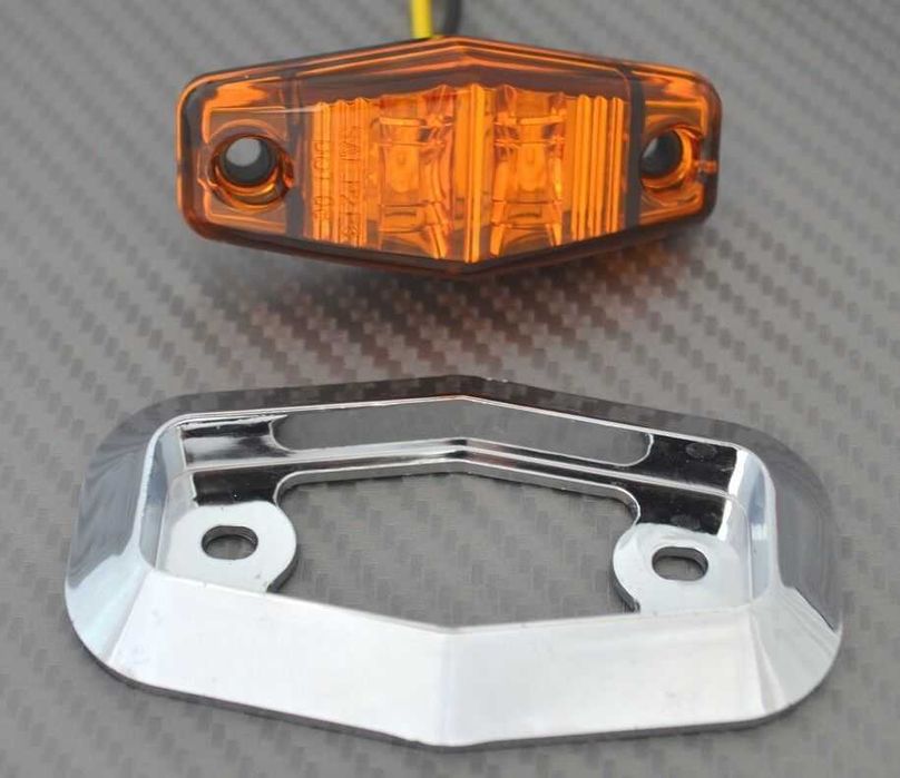 1бр. диодни ЛЕД LED светлини габарити рогчета 12-24V , 5 цвята