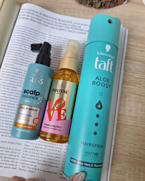 Set îngrijirea părului, Gliss Scalp, Ulei Pantene, Fixativ Taft