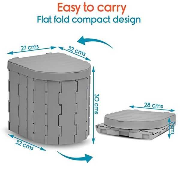 Toaletă portabilă pliabilă WC camping / rulote / persoane dizabilități