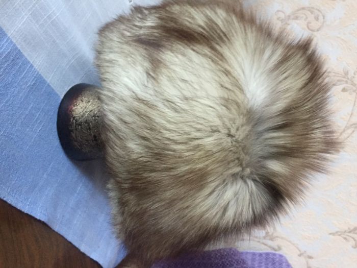 шапка песцовая, не крашенная