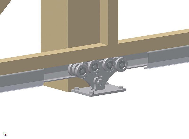 Kit sistem poarta autoportanta industriala , porti industriale max 9m