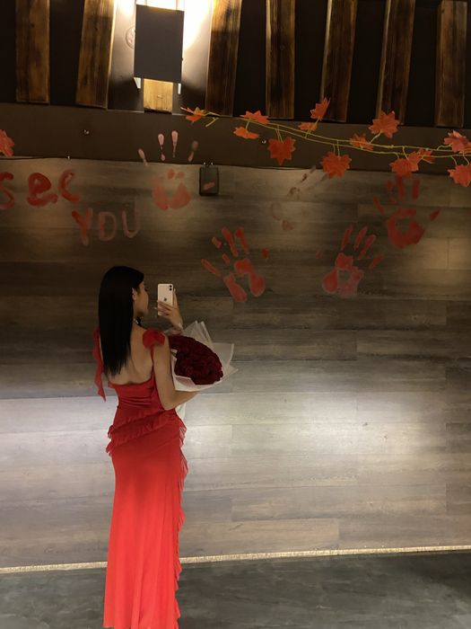 Вечерний  Платье красный 42/44