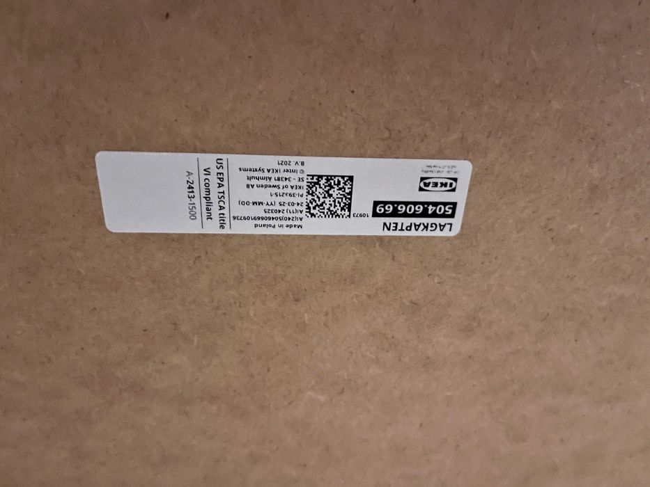 masa birou LAGKAPTEN Birou, aspect stejar antichizat/alb, 120x60 cm