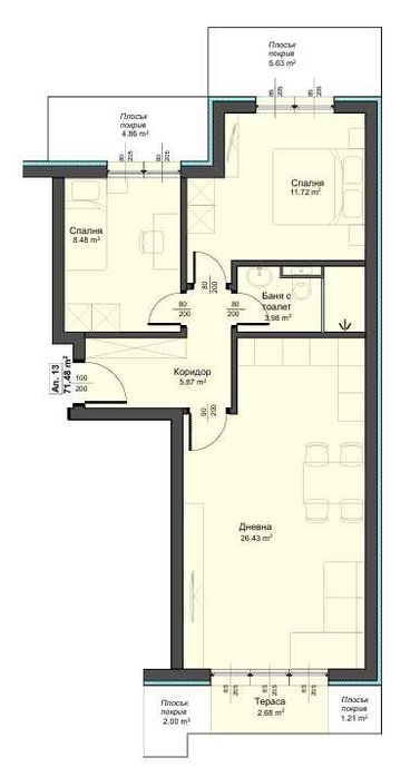 Тристаен апартамент, кв. Аспарухово, гр. Варна
