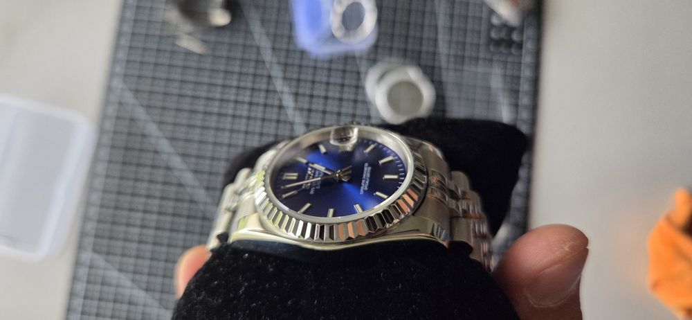 seiko mod datejust jubilee cu cadran albastru