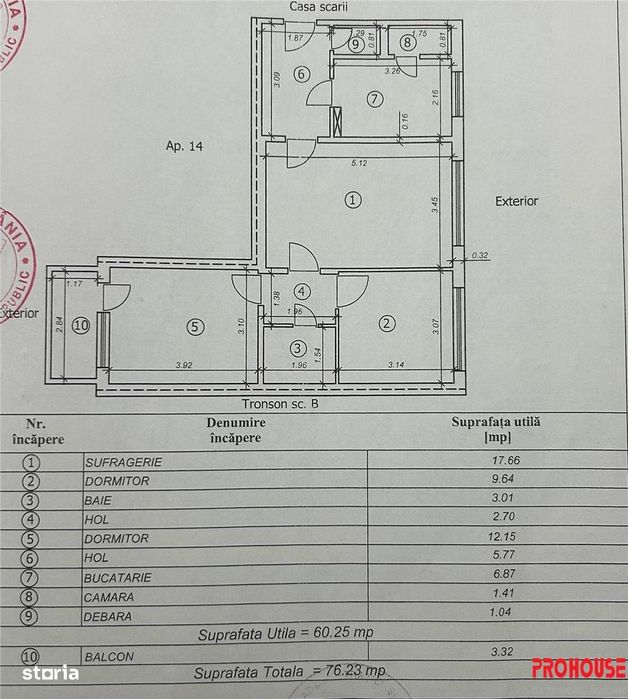Zona Ura - Apartament cu 3 camere