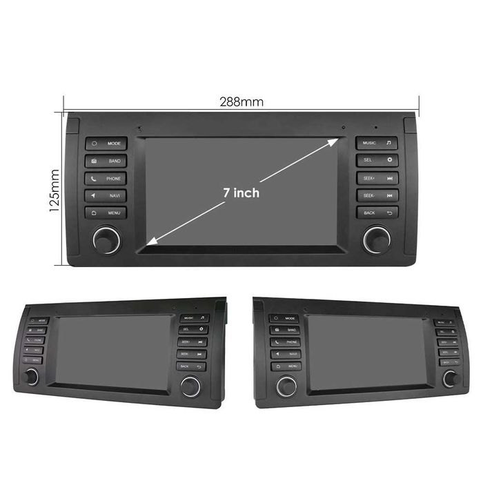 7-инчова мултимедия за BMW 5 Series E39 (1996–2002) – Android