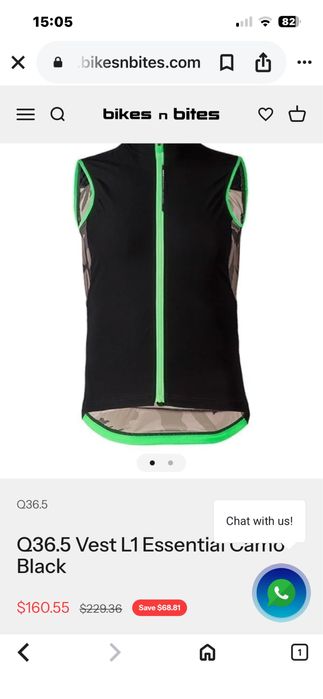 Q36-5 Camo Vest MADE  in ITALY  Вело джърси/ елек размер S / Оригинал