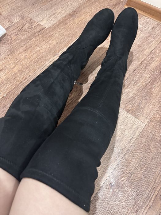 Ботфорты замшевые