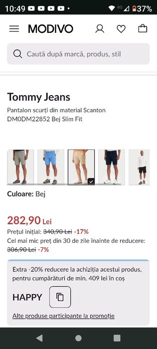 Pantaloni scurti noi Tommy Hilfiger  M-L