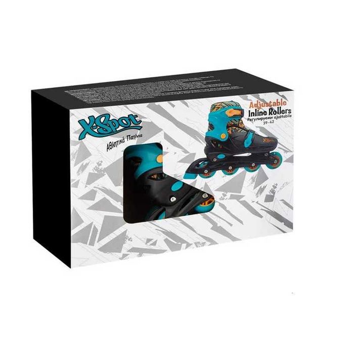 Детски ролери Mercado Trade, За деца, Регулируеми, Черен-Зелен