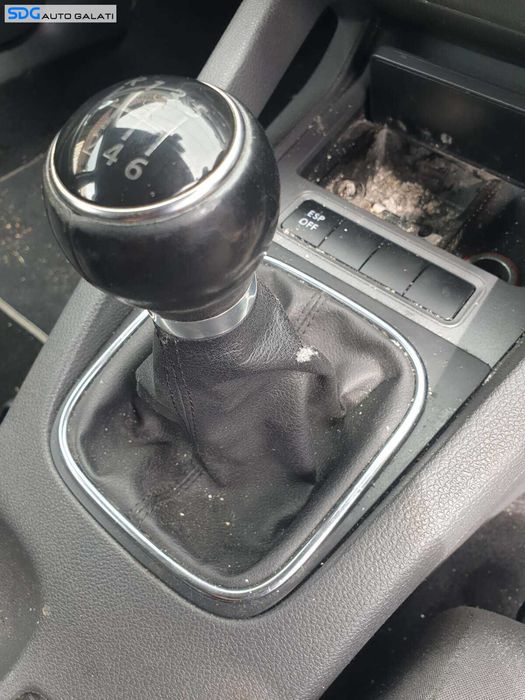 Nuca cu Manson Piele Maneta Schimbator Viteze 6 Trepte cu Uzura Volkswagen Golf 5 2004 - 2008 [Q3686]