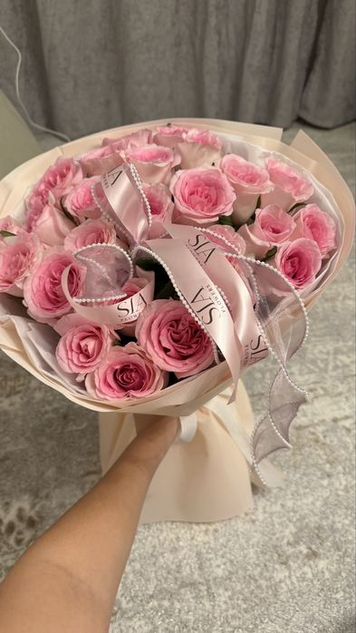 цветы 25штук розы, свежие