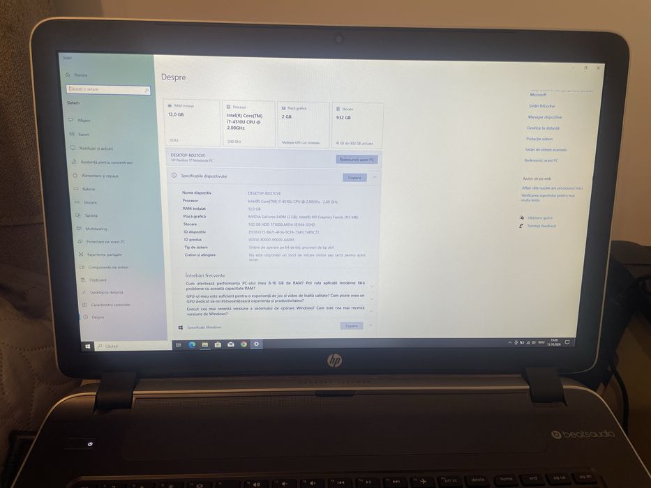 Laptop HP beatsaudio