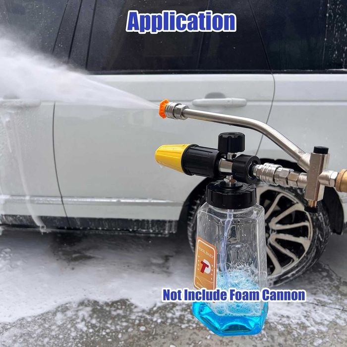 НОВ! Двоен конектор за пяна и дюза за водоструйка, 1/4" Quick Connect