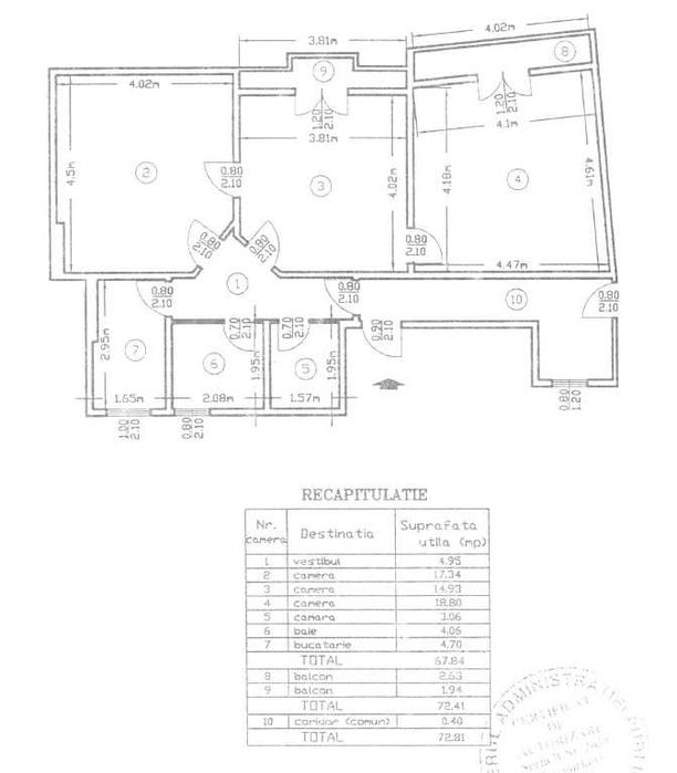 Apartament 3 camere mobilat si utilat, Centrala + AC, Pache Protopopescu, 650 EUR
