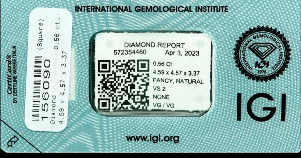 Diamant natural 0.56 ct Fancy brownish yellow VS2