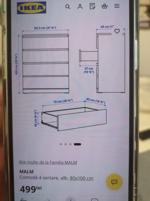 Comodă Ikea 4 sertare