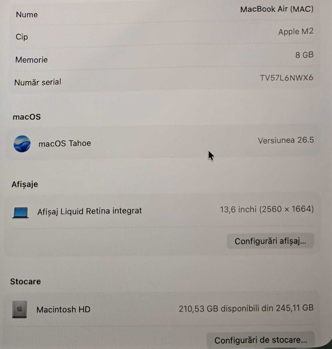 Hope Amanet P4 APPLE MacBook AIR 13 M2 2022 / A2681 / 8GB RAM 256GB SSD
