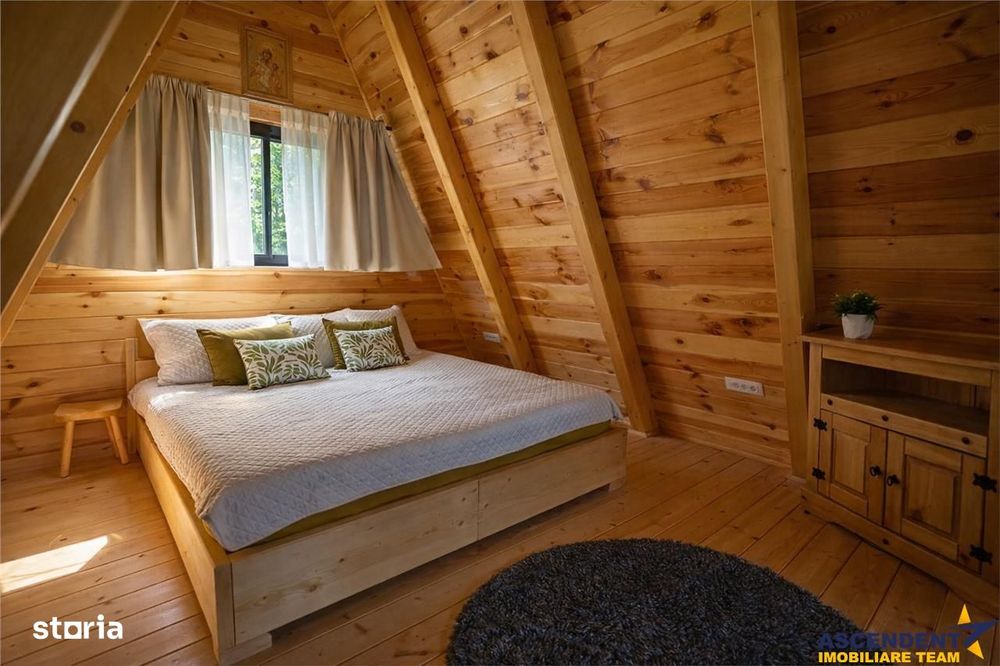 Ansamblu de 3 case, tip A frame, Moieciu de Jos, constructie 2025