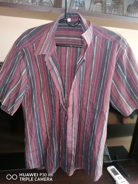 Мъжка риза с къс ръкав