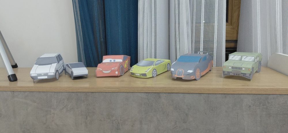 Бумажные выкройки(3D конструкотры машин)