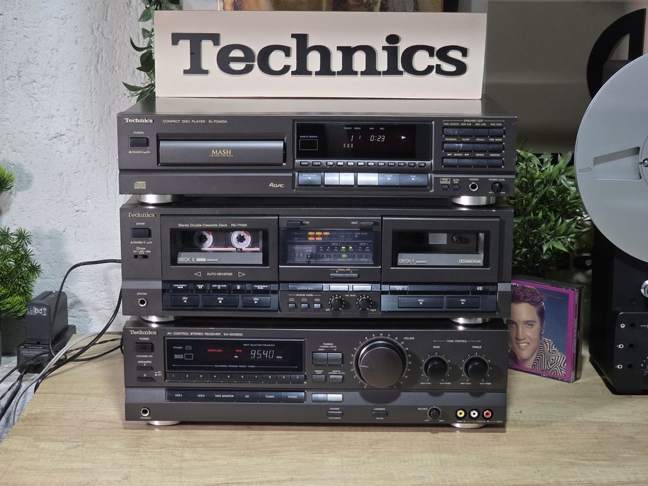 Linie audio TECHNICS ,receiver SA-GX230, dublu deck,  cd player , hifi