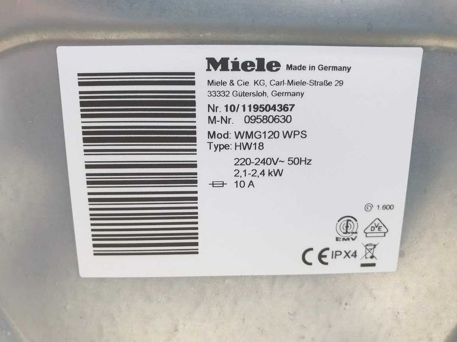 Miele W1 TwinDos Пералня Миеле 12м Гаранция