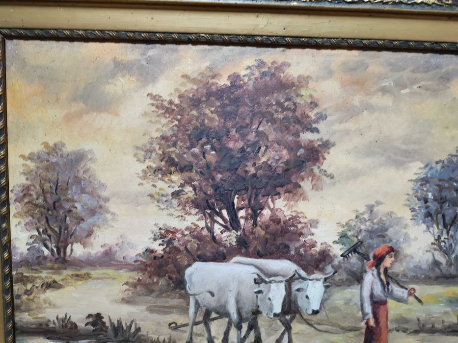 Tablou u/p semnat G. Petrovici (Petrașcu)