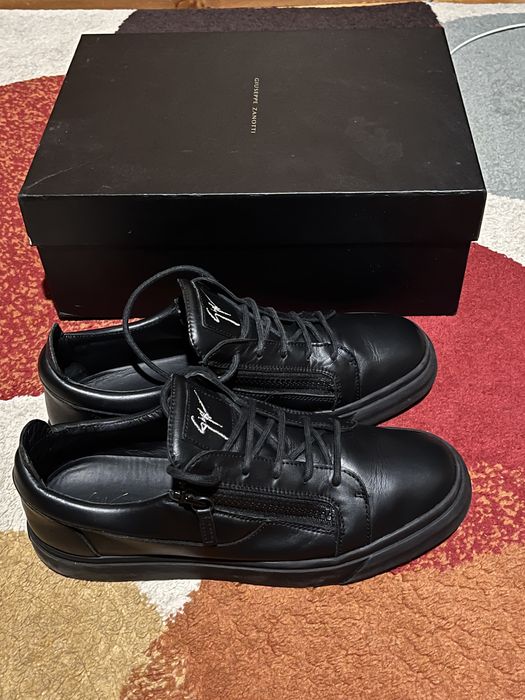 Giuseppe Zanotti Black Leather Sneakers